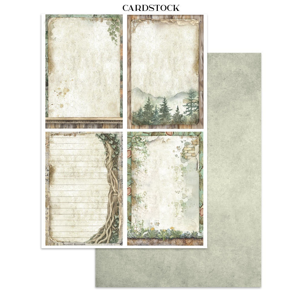 Stamperia Junk Journal Stickers, Cut-outs And Backgrounds - Herbarium Silvae