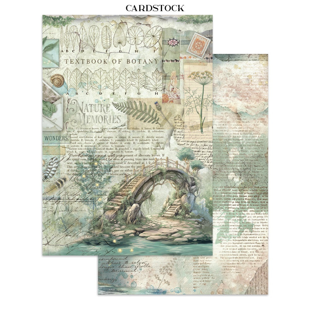 Stamperia Junk Journal Stickers, Cut-outs And Backgrounds - Herbarium Silvae