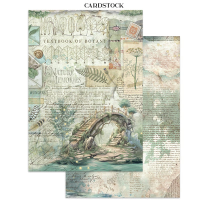 Stamperia Junk Journal Stickers, Cut-outs And Backgrounds - Herbarium Silvae