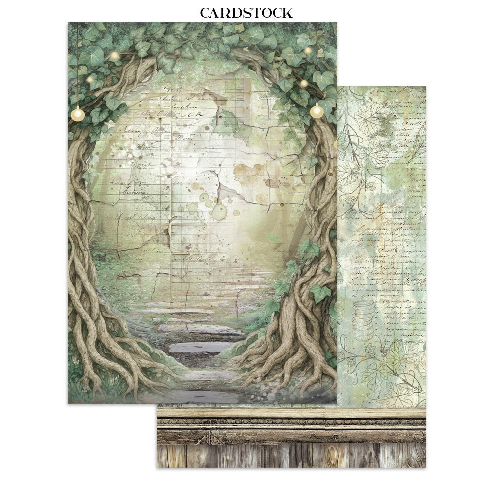 Stamperia Junk Journal Stickers, Cut-outs And Backgrounds - Herbarium Silvae