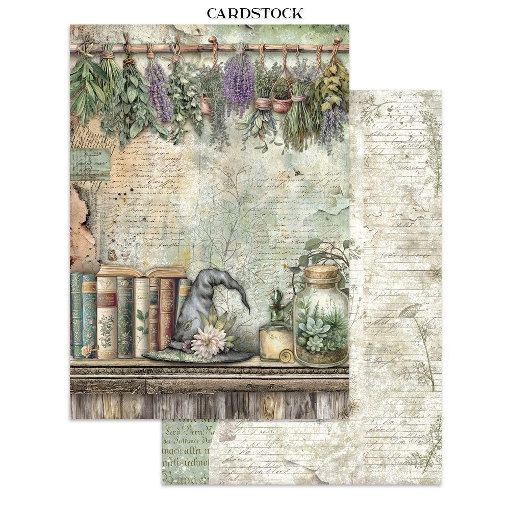 Stamperia Junk Journal Stickers, Cut-outs And Backgrounds - Herbarium Silvae