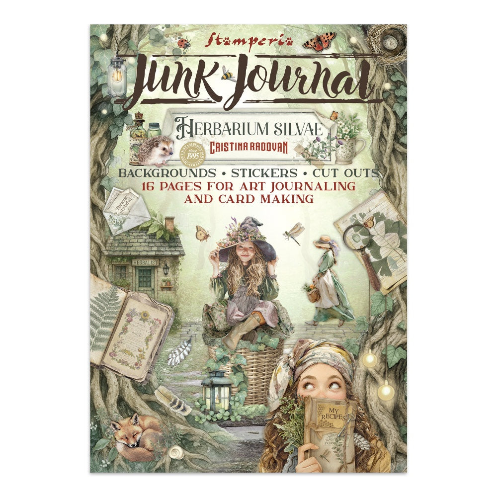 Stamperia Junk Journal Stickers, Cut-outs And Backgrounds - Herbarium Silvae