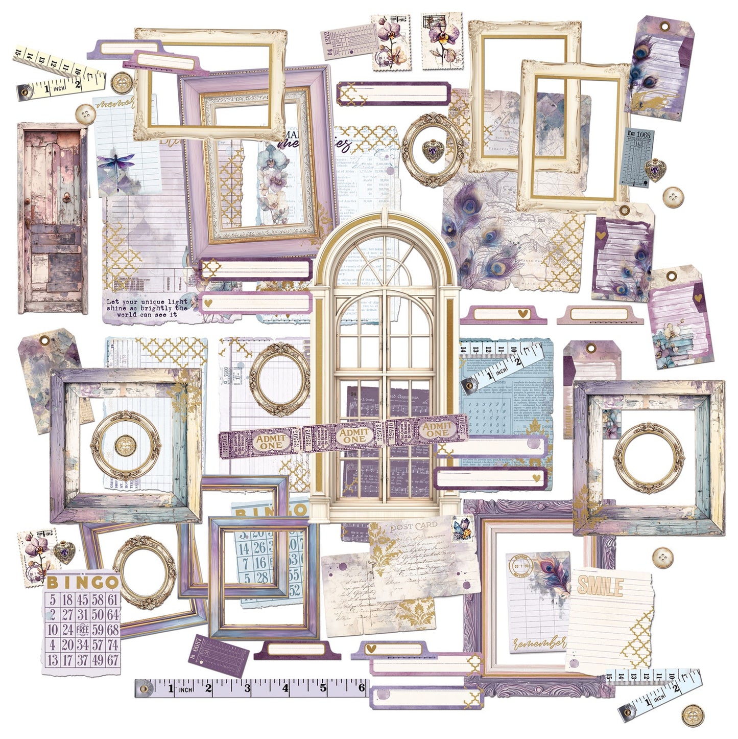 49 And Market Collection Kit:  Plume & Petal (with Washi Tape)