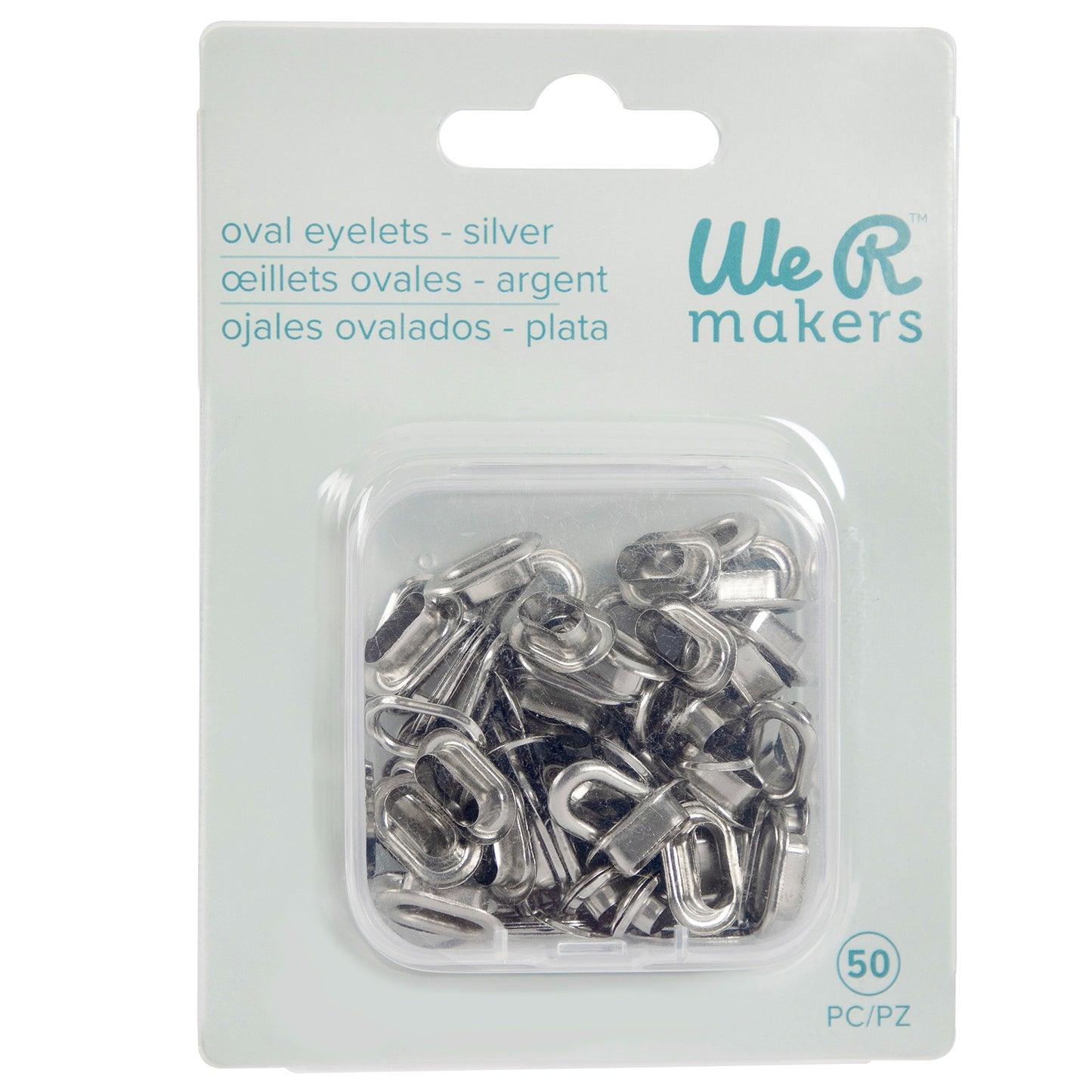 WR CAD OVAL EYELETS SILVR 50PC