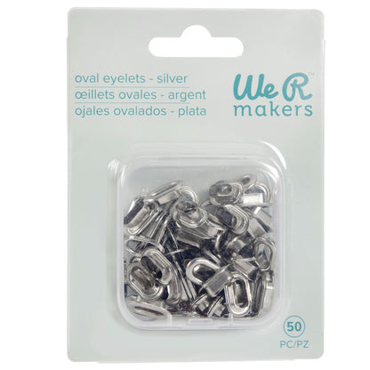 WR CAD OVAL EYELETS SILVR 50PC