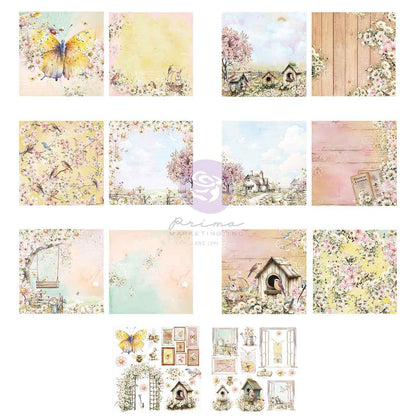 Prima Double-Sided Paper Pad 12"X12" 14/Pkg - Among the Wildflowers