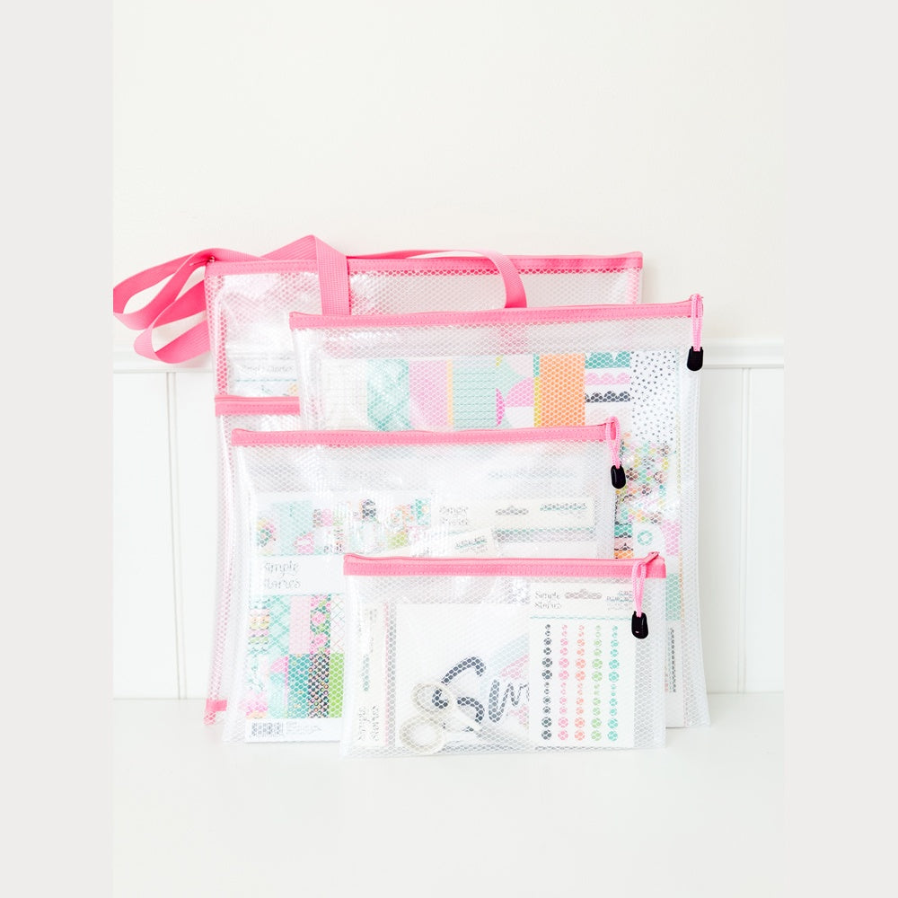 Simple Stories Craft Bag 16"X16" - Pink
