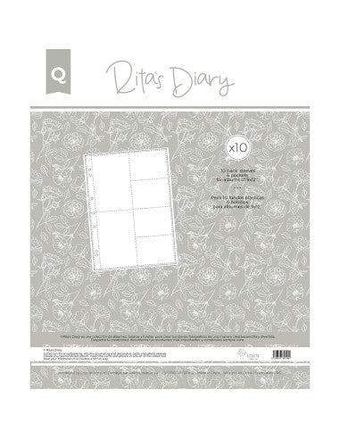 9x12" sleeves Model Q for Rita's Diary