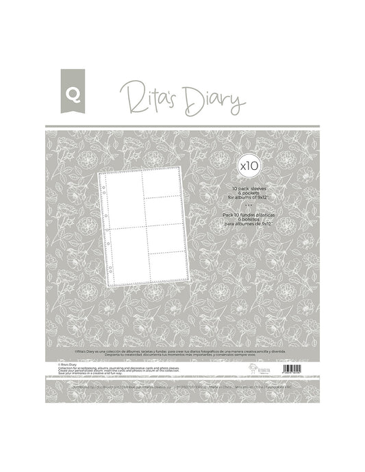 9x12" sleeves - Model R for Rita's Diary