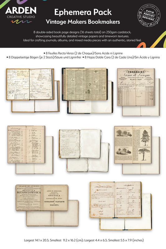 Arden Creative Studio Vintage Makers Bookmakers Ephemera Pack