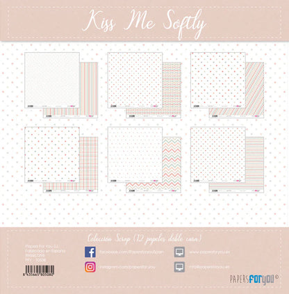 Colección 12 papeles doble cara 12"x12" PFY Kiss Me Softly