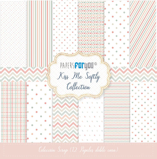 Colección 12 papeles doble cara 12"x12" PFY Kiss Me Softly