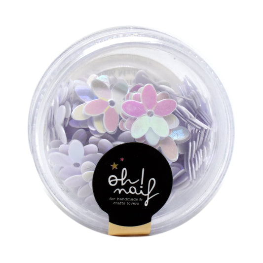 Lentejuelas Flores Blancas