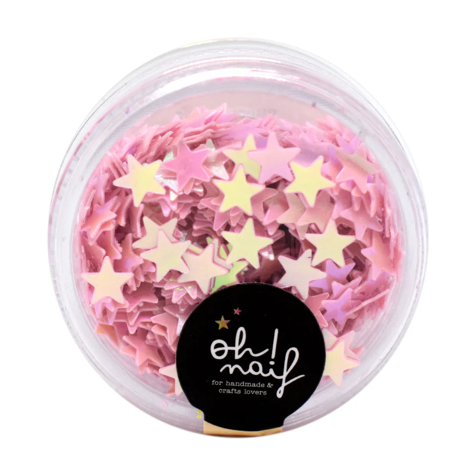 Lentejuelas Mini Estrellas Rosas