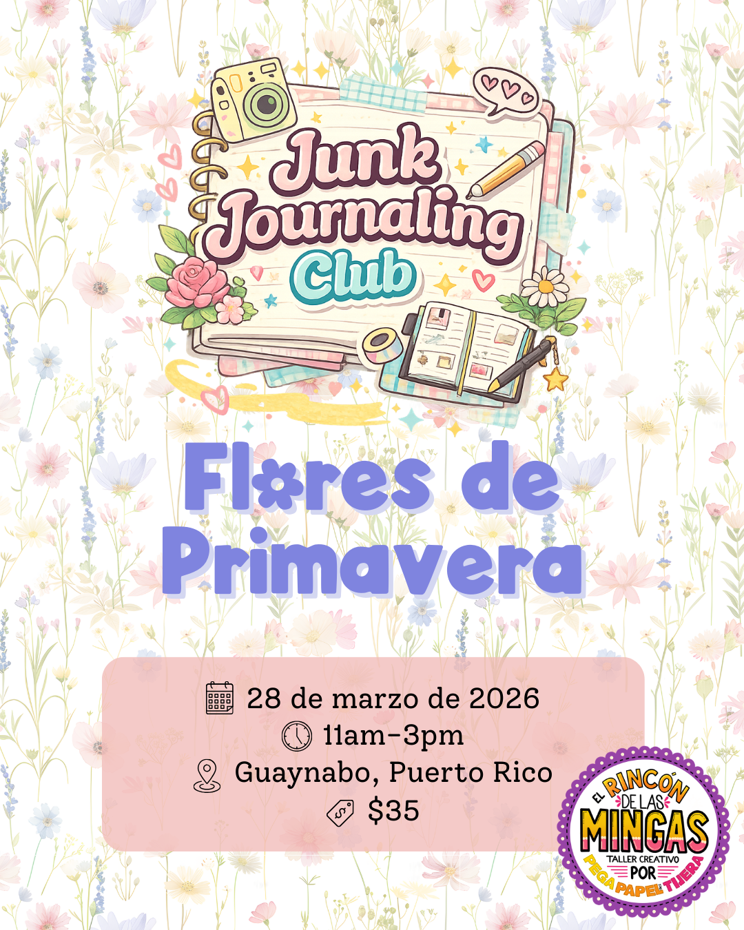 Junk Journal Club: Flores de Primavera