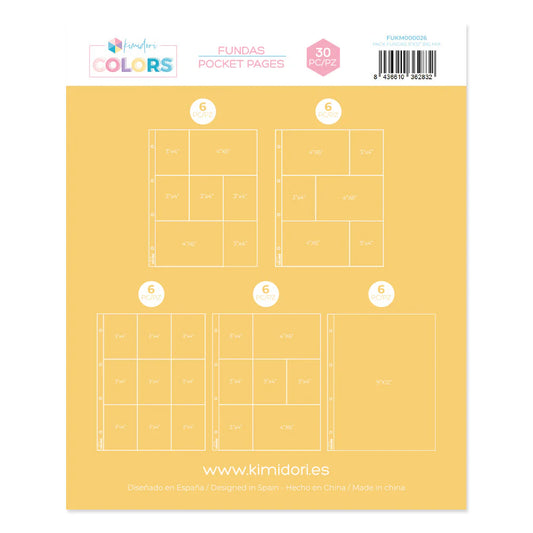Fundas Kimidori Colors 9"x12" Maxi Pack