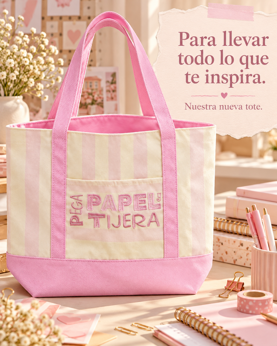 La Lleva Todo · Tote de Pega Papel y Tijera
