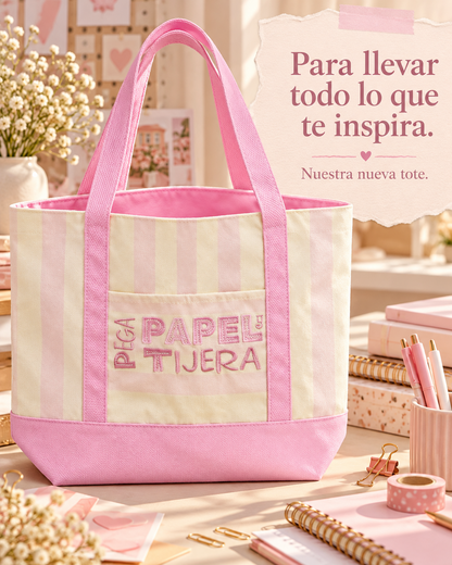 La Lleva Todo · Tote de Pega Papel y Tijera