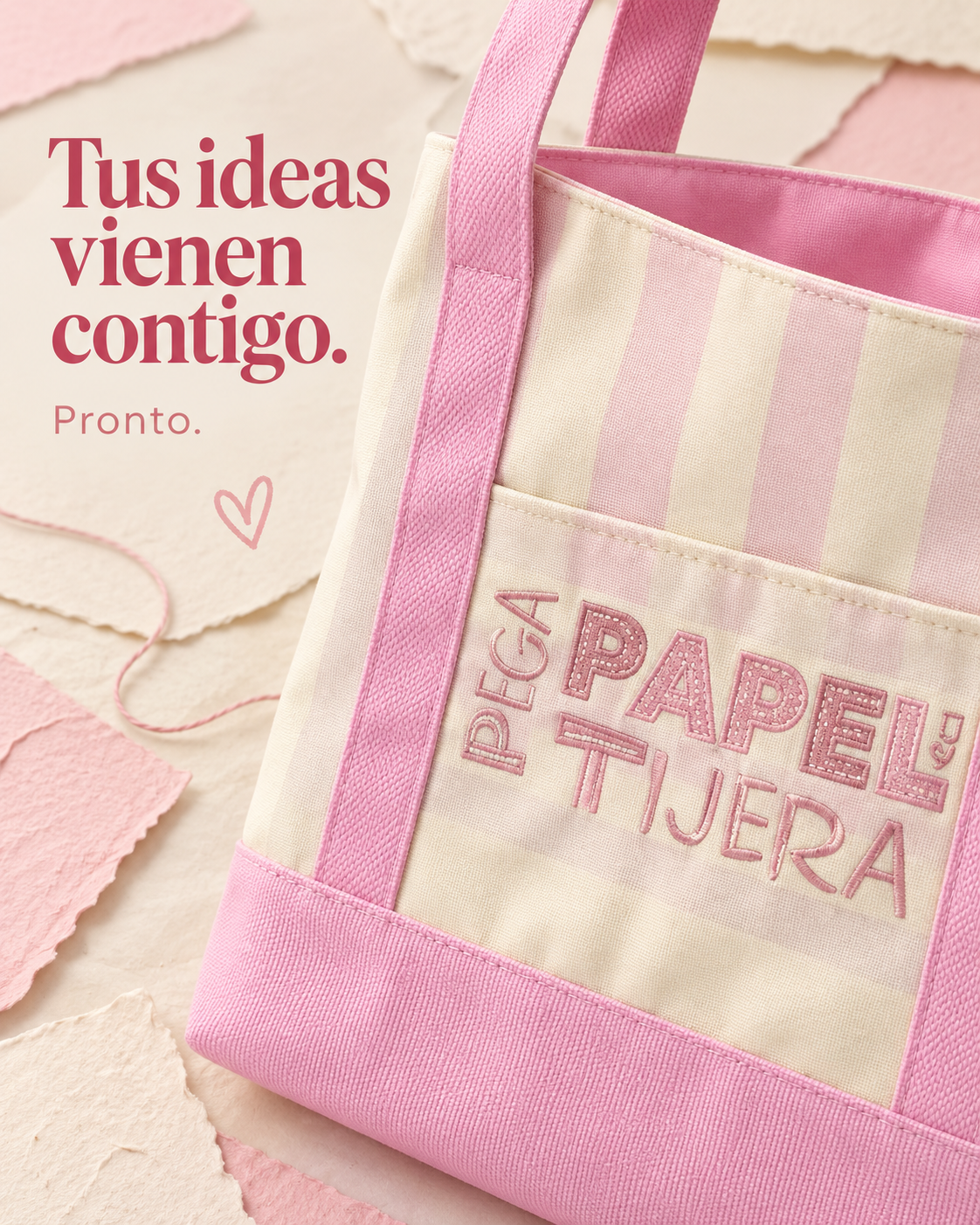 La Lleva Todo · Tote de Pega Papel y Tijera