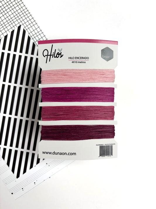 Set de hilos para encuadernar de Dunaon Rosas