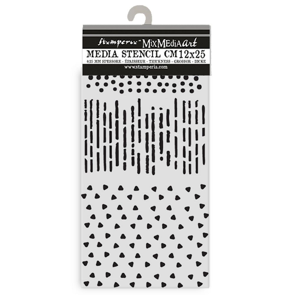 Thick stencil cm 12X25 - Create Happiness Dewdrops patrones