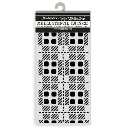 Thick stencil cm 12X25 - Fabric pattern
