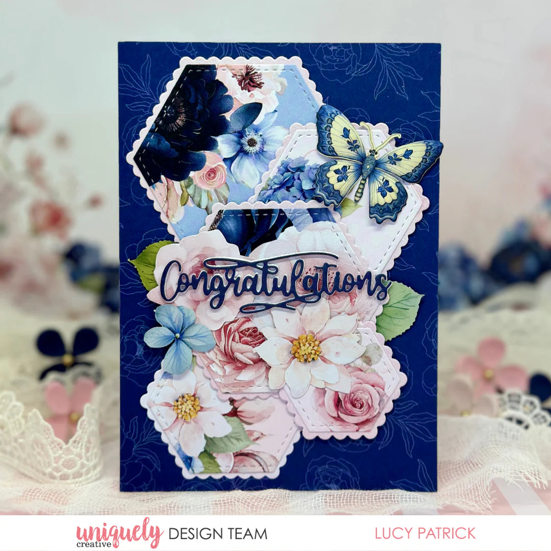 Stitched Nesting Hexagon Die