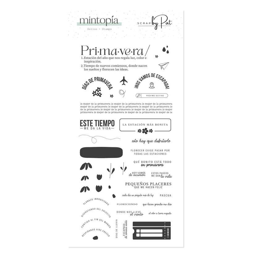 Sello Mintopía Primavera by Scrapbypat CASTELLANO
