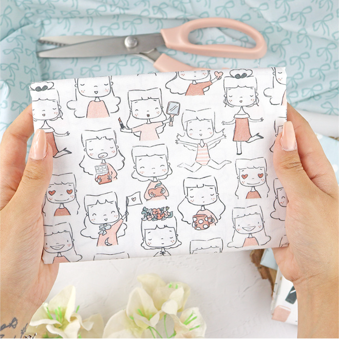 Popurrí Rosa printed fabric | Sea lo que sea by Alúa Cid