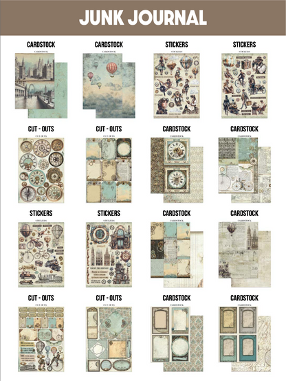 Junk Journal Kit- Voyages Fantastiques