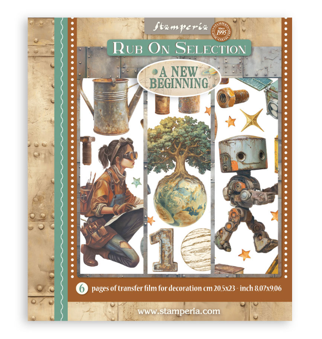Rub on selection cm 20,5x23 6 pages - A new Beginning