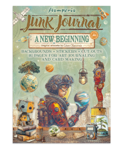 Junk journal stickers, cut-outs, backgrounds - A new Beginning