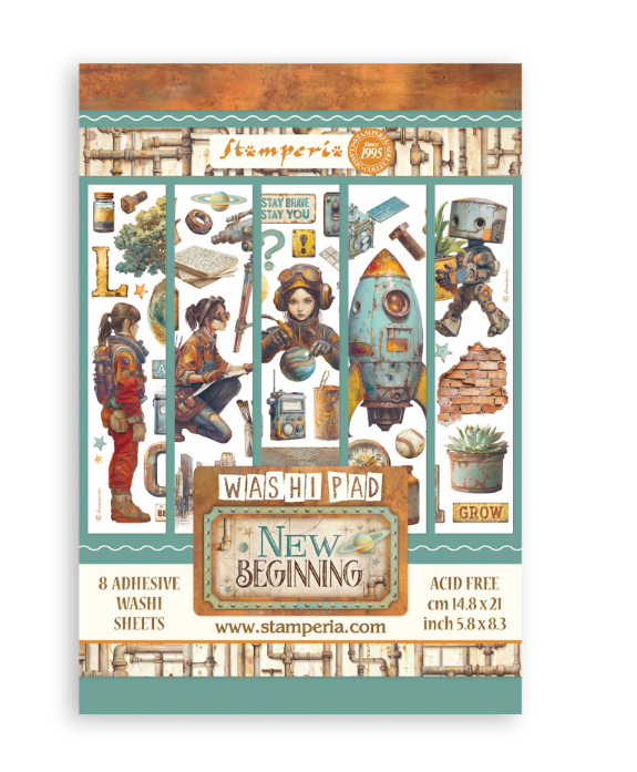 Washi pad 8 sheets A5 - A new Beginning