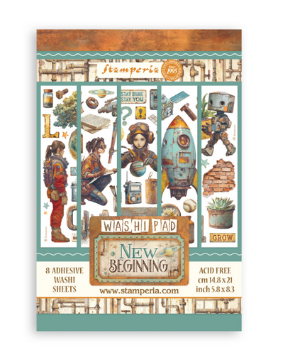 Washi pad 8 sheets A5 - A new Beginning
