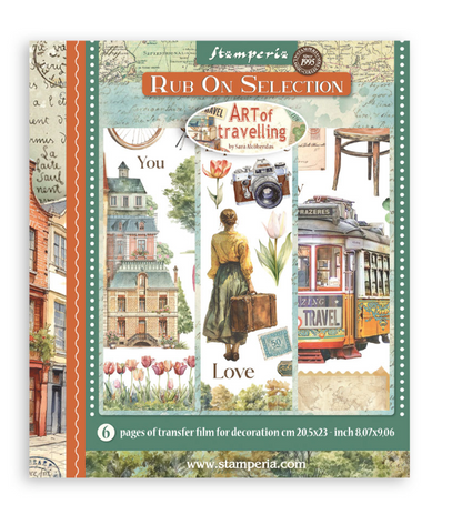 Rub on selection cm 20,5x23 6 pages - Art of Travelling
