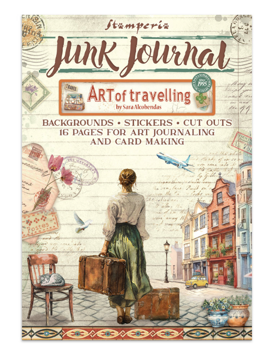 Junk journal stickers, cut-outs, backgrounds - Art of Travelling