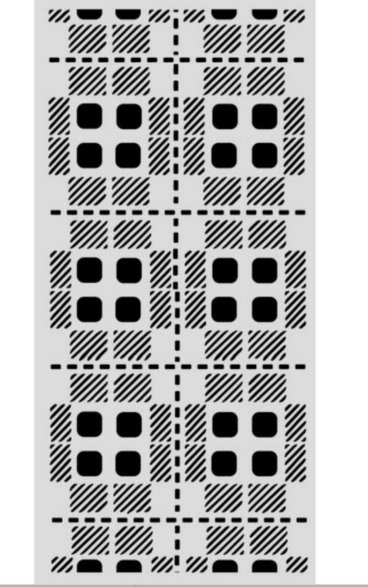 Thick stencil cm 12X25 - Fabric pattern