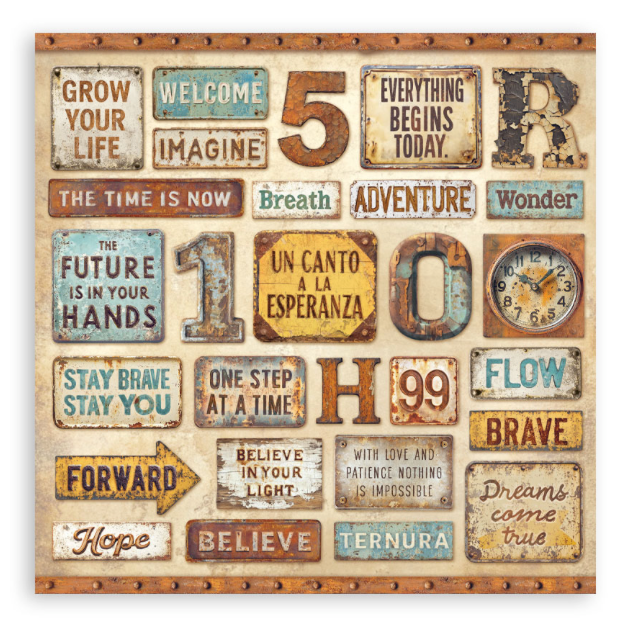 Scrapbooking Pad 22 sheets cm 30,5x30,5 (12"x12") Single face - A new Beginning