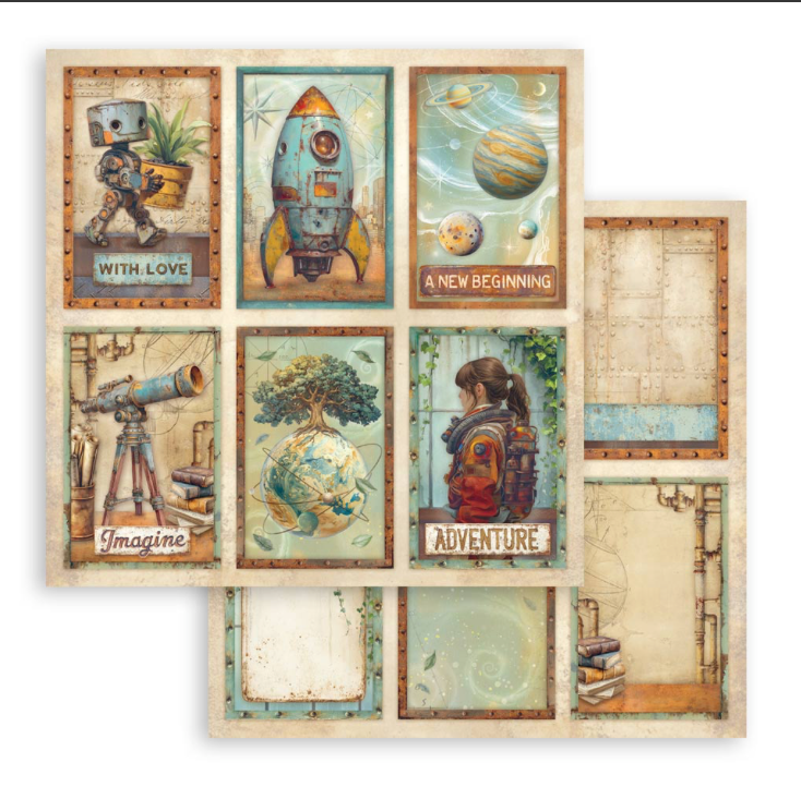 Scrapbooking Pad 22 sheets cm 30,5x30,5 (12"x12") Single face - A new Beginning