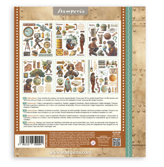 Rub on selection cm 20,5x23 6 pages - A new Beginning