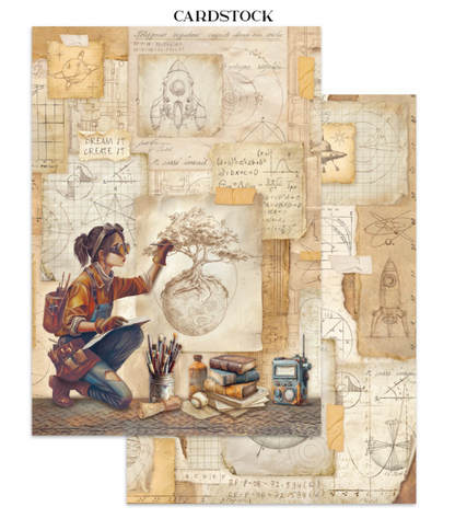 Junk journal stickers, cut-outs, backgrounds - A new Beginning