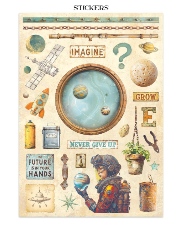 Junk journal stickers, cut-outs, backgrounds - A new Beginning