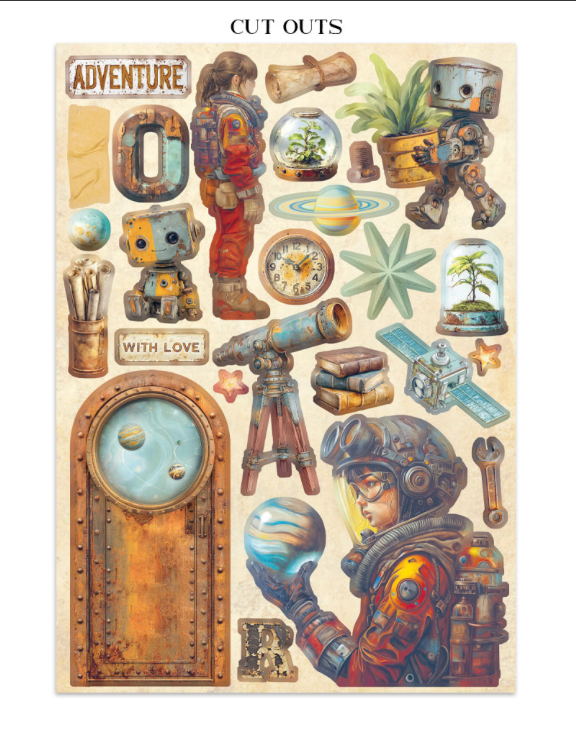 Junk journal stickers, cut-outs, backgrounds - A new Beginning