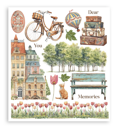 Rub on selection cm 20,5x23 6 pages - Art of Travelling