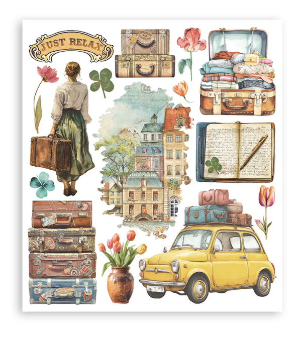 Rub on selection cm 20,5x23 6 pages - Art of Travelling