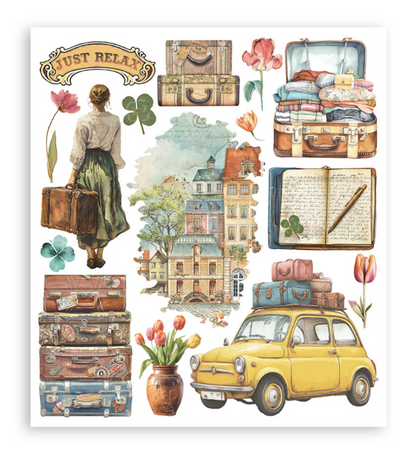 Rub on selection cm 20,5x23 6 pages - Art of Travelling