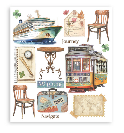 Rub on selection cm 20,5x23 6 pages - Art of Travelling