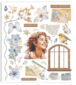 Rub on selection cm 20,5x23 6 pages - Secret Diary