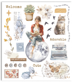 Rub on selection cm 20,5x23 6 pages - Secret Diary