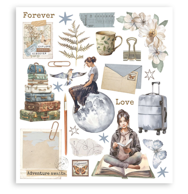 Rub on selection cm 20,5x23 6 pages - Secret Diary